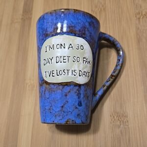 30 DAY DIET blue coffee mug tea cup